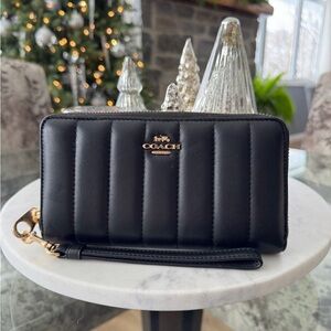 Coach Black Quilted Wristlet